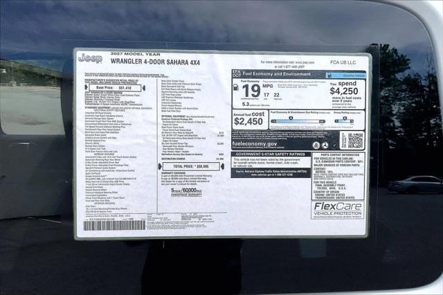 New 2027 Bright White Clear-Coat Paint Jeep Sahara image 34