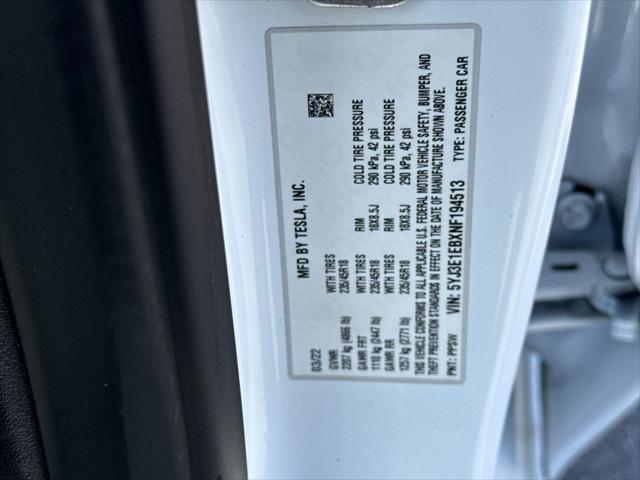 2022 Tesla Model 3 Long Range Dual Motor All-Wheel Drive