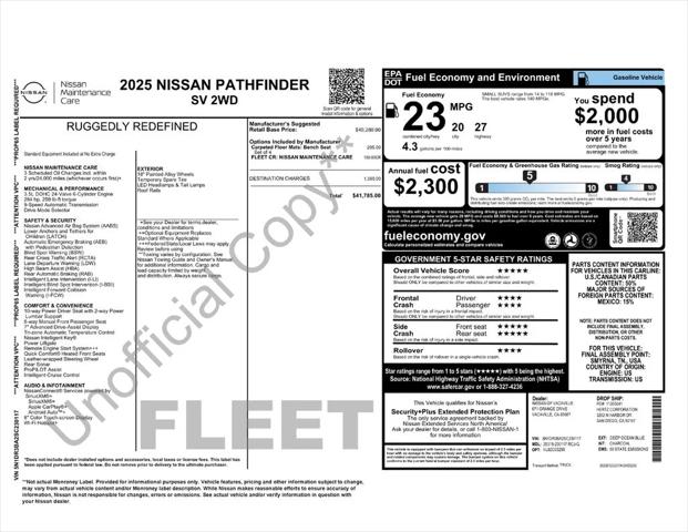 2025 Nissan Pathfinder SV FWD 2025 Nissan Pathfinder SV FWD