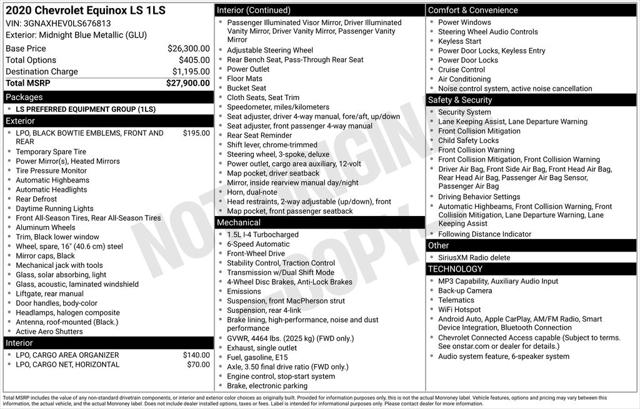 Used 2020 Chevrolet Equinox FWD LS For Sale in Muscle Shoals, AL