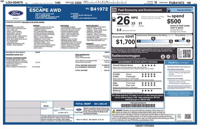 Used 2023 Ford Escape ST-Line Elite For Sale in Muscle Shoals, AL