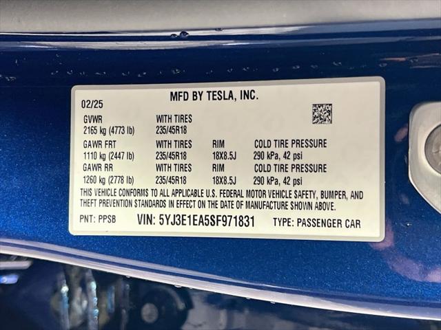2025 Tesla Model 3 Long Range Rear-Wheel Drive