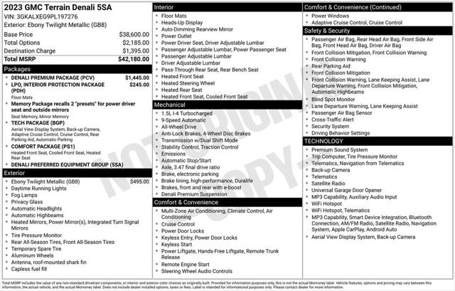 2023 GMC Terrain AWD Denali for sale in Clinton Township, MI