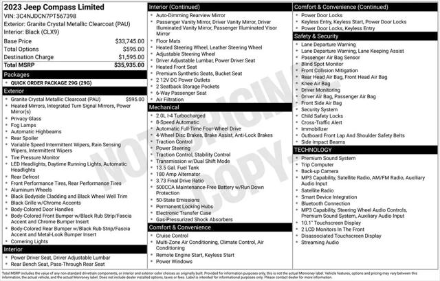 2023 Jeep Compass Limited 4x4