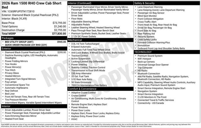 2026 Ram 1500 RHO Crew Cab 4x4 57 Box