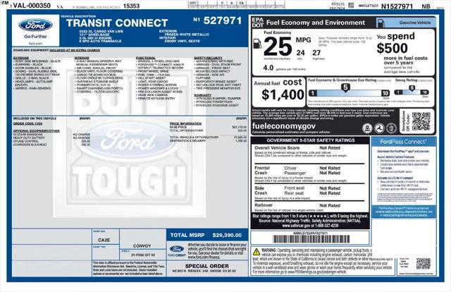 2022 Ford Transit Connect XL Cargo Van