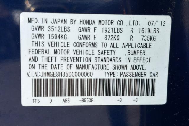 2013 Honda Fit 5dr HB Auto