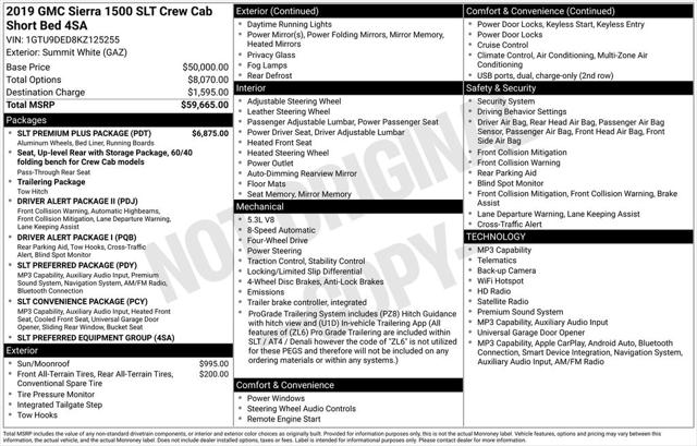 2019 GMC Sierra 1500 SLT 2019 GMC Sierra 1500 SLT