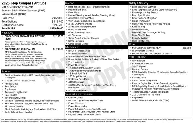 2026 Jeep Compass Latitude Altitude
