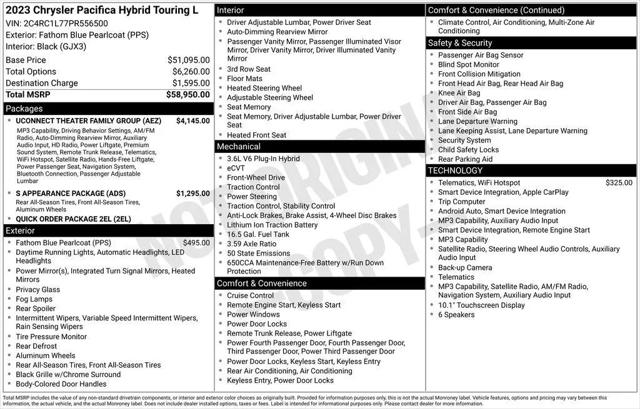 2023 Chrysler Pacifica Hybrid Touring L for sale in White Plains, NY