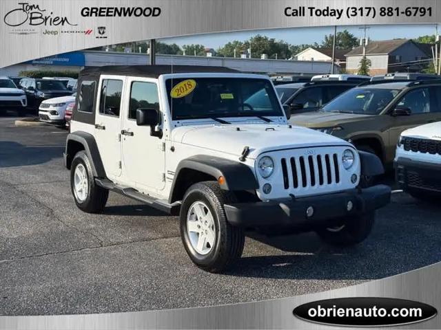 2018 Jeep Wrangler JK Unlimited Sport S 4x4 for sale in Greenwood, IN