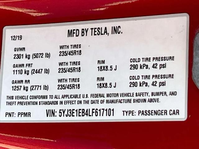 2020 Tesla Model 3 Long Range Dual Motor All-Wheel Drive