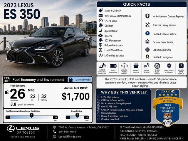 2023 Lexus ES 350 Base for sale in Toledo, OH