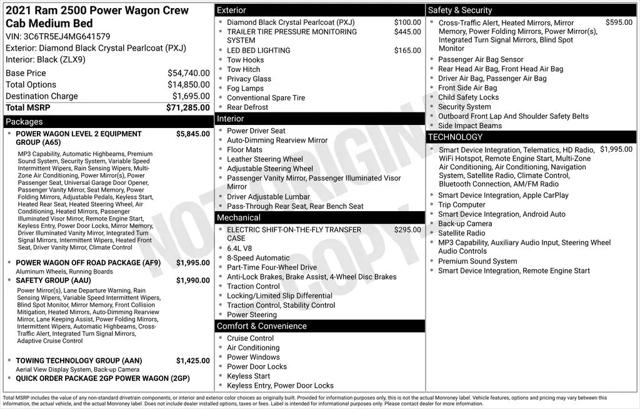 2021 Jeep Ram 2500 Power Wagon Crew Cab 4x4 64 Box