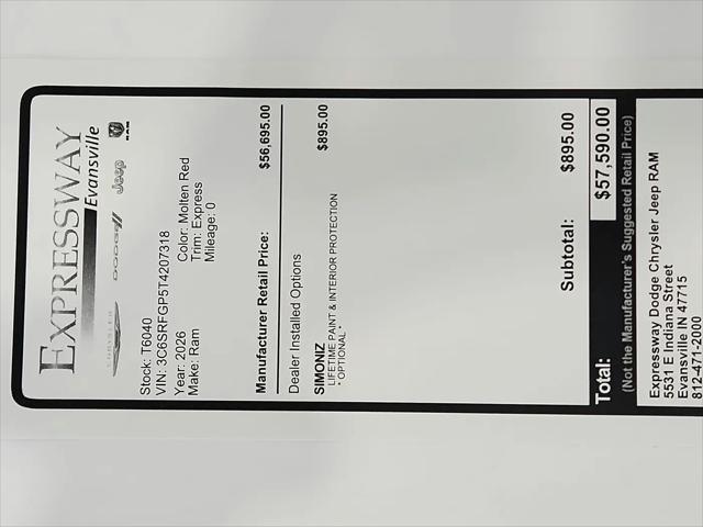 2026 Ram 1500 Express Crew Cab 4x4 57 Box
