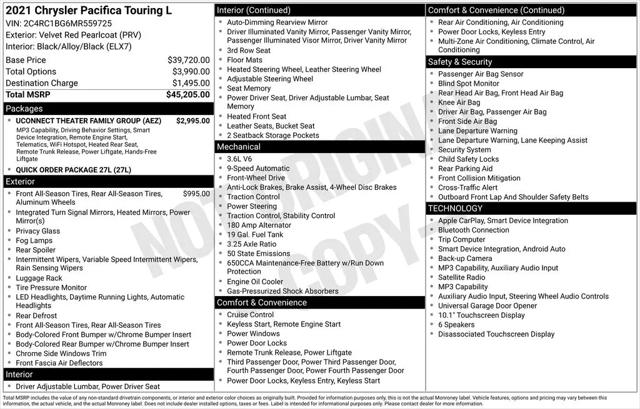 2021 Chrysler Pacifica Touring L