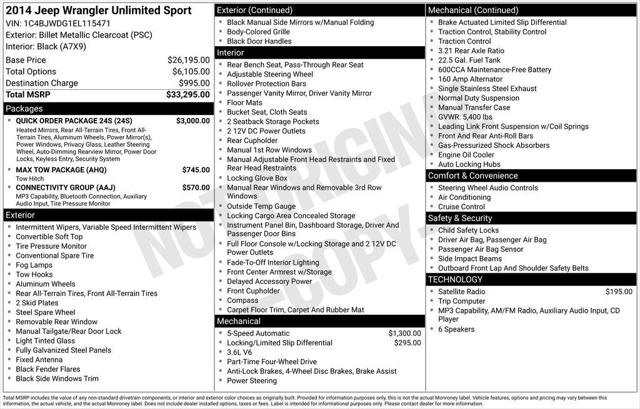 2014 Jeep Wrangler Unlimited Sport 2014 Jeep Wrangler Unlimited Sport