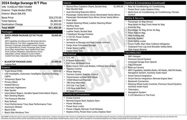 2024 Dodge Durango R/T Plus AWD