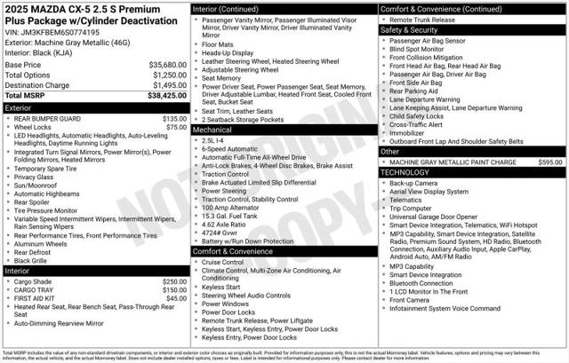 2025 Mazda CX-5 2.5 S Premium Plus for sale in Huntsville, AL