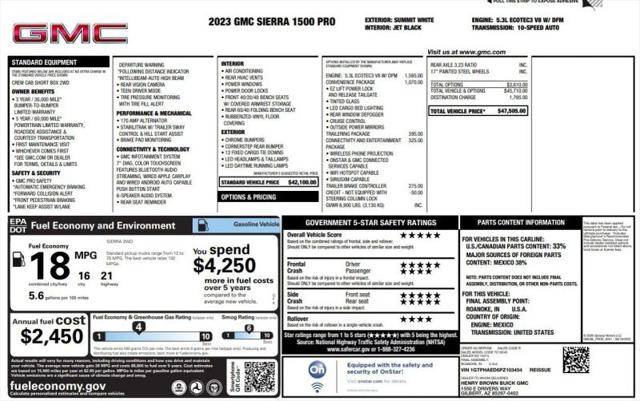 2023 GMC Sierra 1500 2WD Crew Cab Short Box Pro