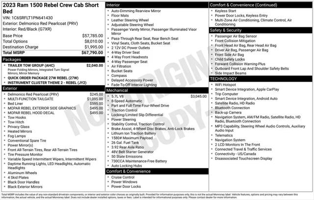 2023 Ram 1500 Rebel Crew Cab 4x4 57 Box