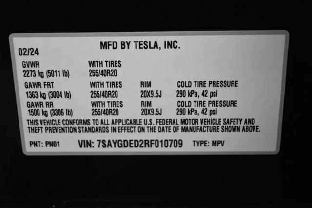 2024 Tesla Model Y Long Range Single Motor Rear-Wheel Drive