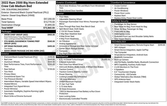 2022 Ram 2500 Big Horn Mega Cab 4x4 64 Box