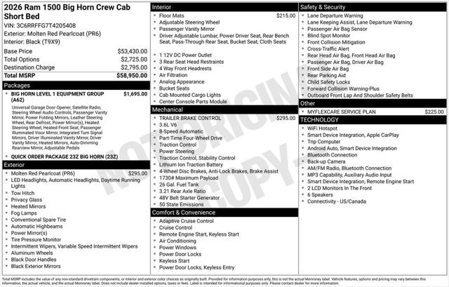 2026 Ram 1500 Big Horn Crew Cab 4x4 57 Box