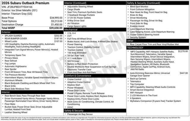 2026 Subaru Outback Premium