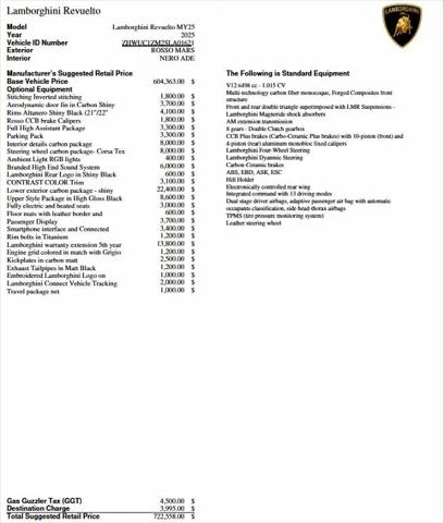 2025 Lamborghini Revuelto Base for sale in Sarasota, FL