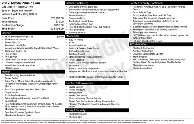 2012 Toyota Prius c Four for sale in Warren, MI