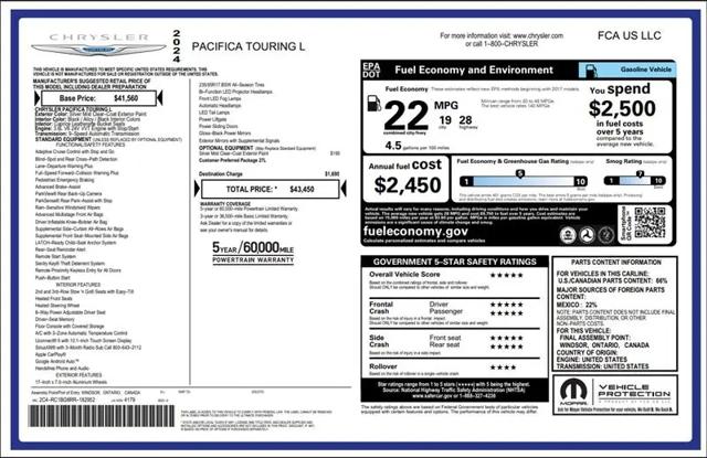2024 Chrysler Pacifica Touring L