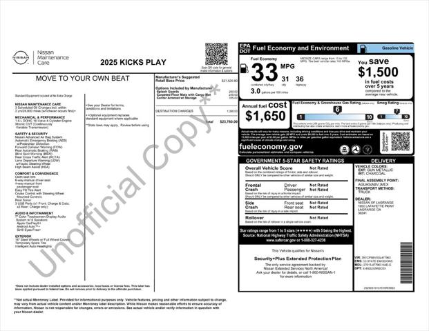 Used 2025 Nissan Kicks Play S For Sale in Muscle Shoals, AL