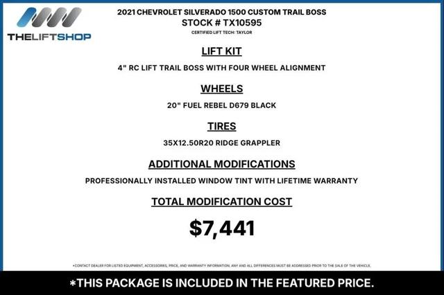 2021 Chevrolet Silverado 1500 4WD Crew Cab Short Bed Custom Trail Boss for sale in Lubbock, TX
