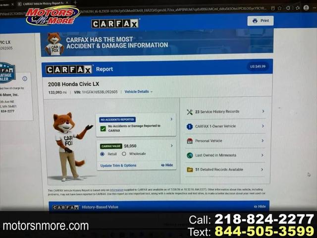 2008 Honda Civic LX for sale in Brainerd, MN