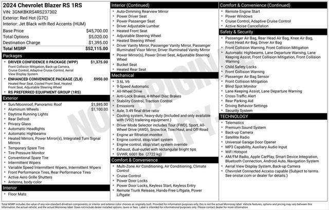 2024 Chevrolet Blazer AWD RS for sale in Clinton Township, MI
