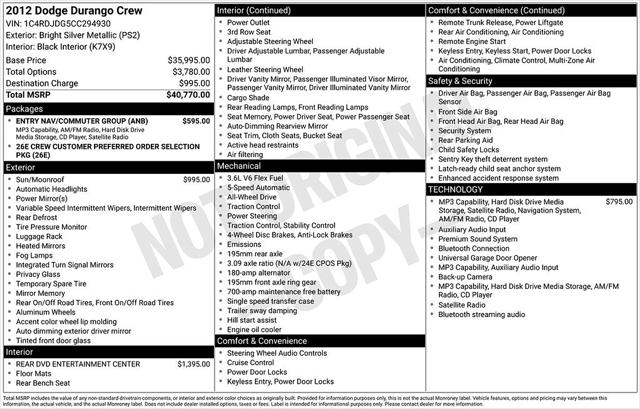 2012 Dodge Durango Crew for sale in Dover, DE