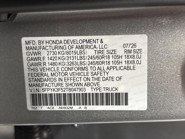 2026 Honda Ridgeline RTL