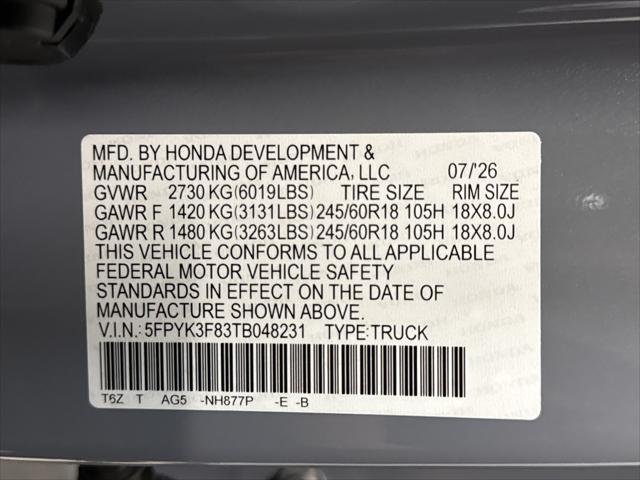 2026 Honda Ridgeline Black Edition