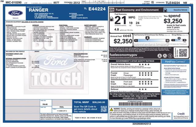 2026 Ford Ranger XL for sale in Plainville, CT