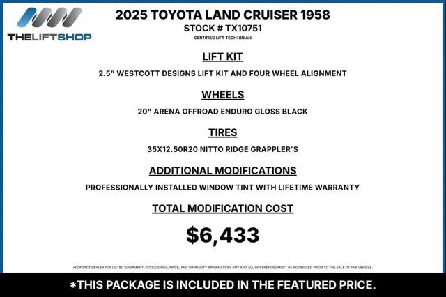 2025 Toyota Land Cruiser 1958 for sale in Humble, TX