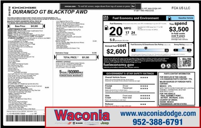 2025 Dodge Durango GT Plus AWD for sale in Waconia, MN