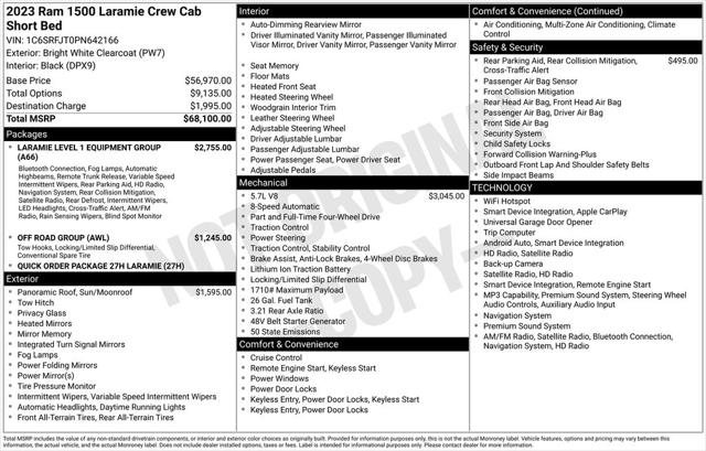 Used 2023 RAM 1500 Laramie Crew Cab 4x4 57" Box For Sale in Muscle Shoals, AL