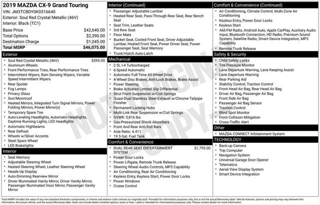 2019 Mazda CX-9 Grand Touring 2019 Mazda CX-9 Grand Touring