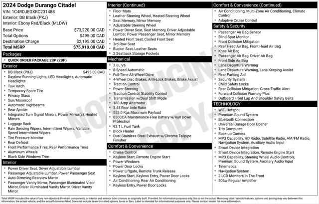 2024 Dodge Durango Citadel for sale in Marshfield, WI
