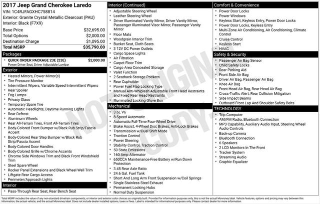 2017 Jeep Grand Cherokee Laredo 2017 Jeep Grand Cherokee Laredo