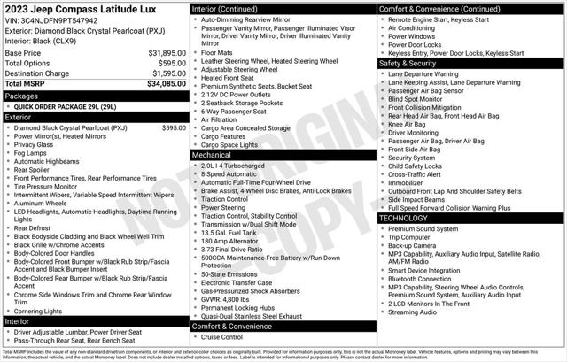 2023 Jeep Compass Latitude Lux FWD for sale in Warren, MI