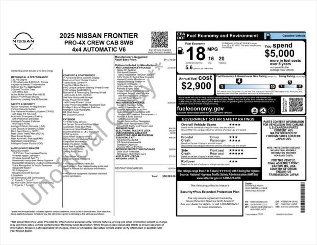 2025 Nissan Frontier Crew Cab PRO-4X 4x4 for sale in Ozark, MO