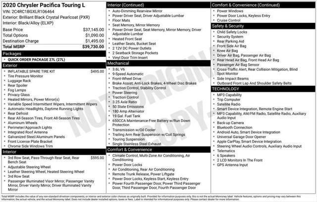 2020 Chrysler Pacifica Touring L for sale in Cincinnati, OH