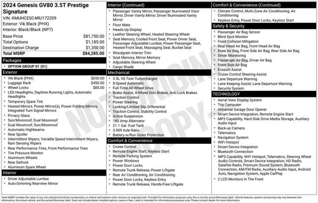 2024 Genesis GV80 3.5T Prestige Signature AWD for sale in Waco, TX